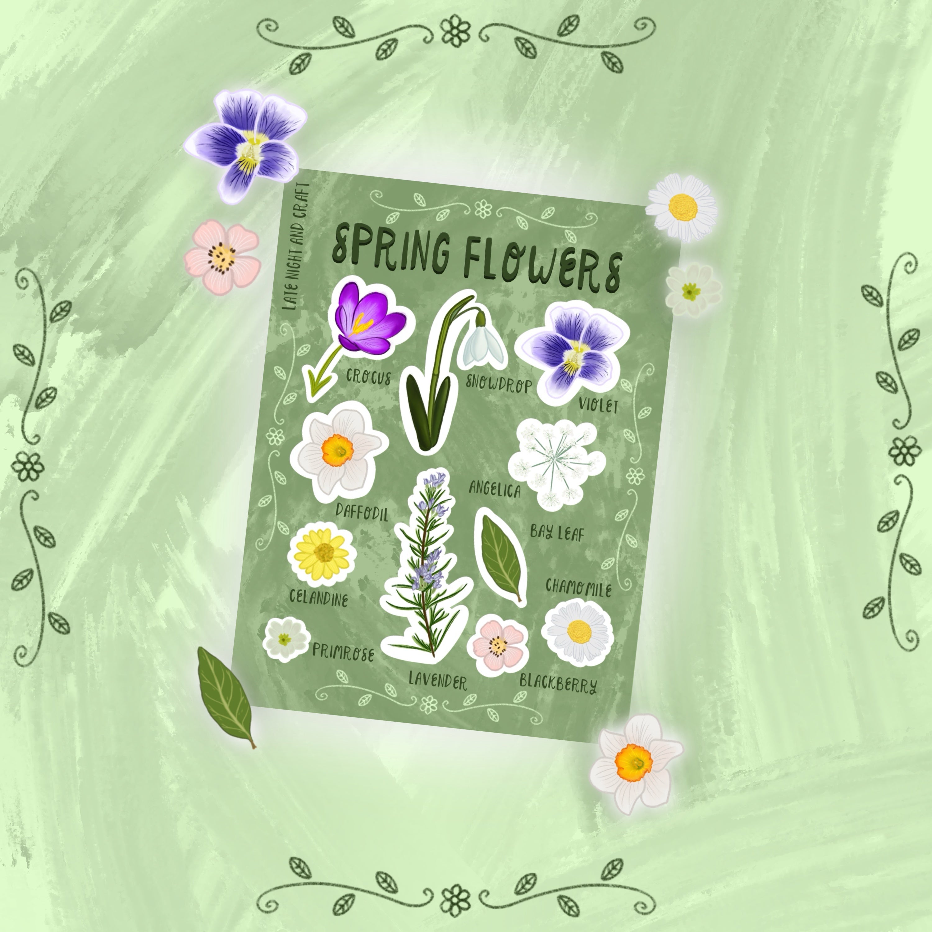 Spring Flowers Sticker Sheets