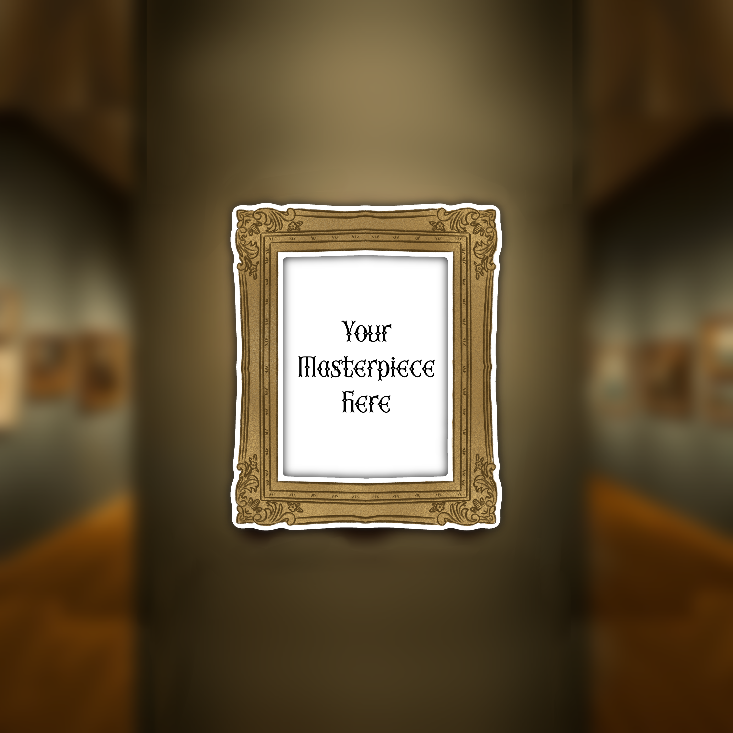 Gold Antique Frame Sticker
