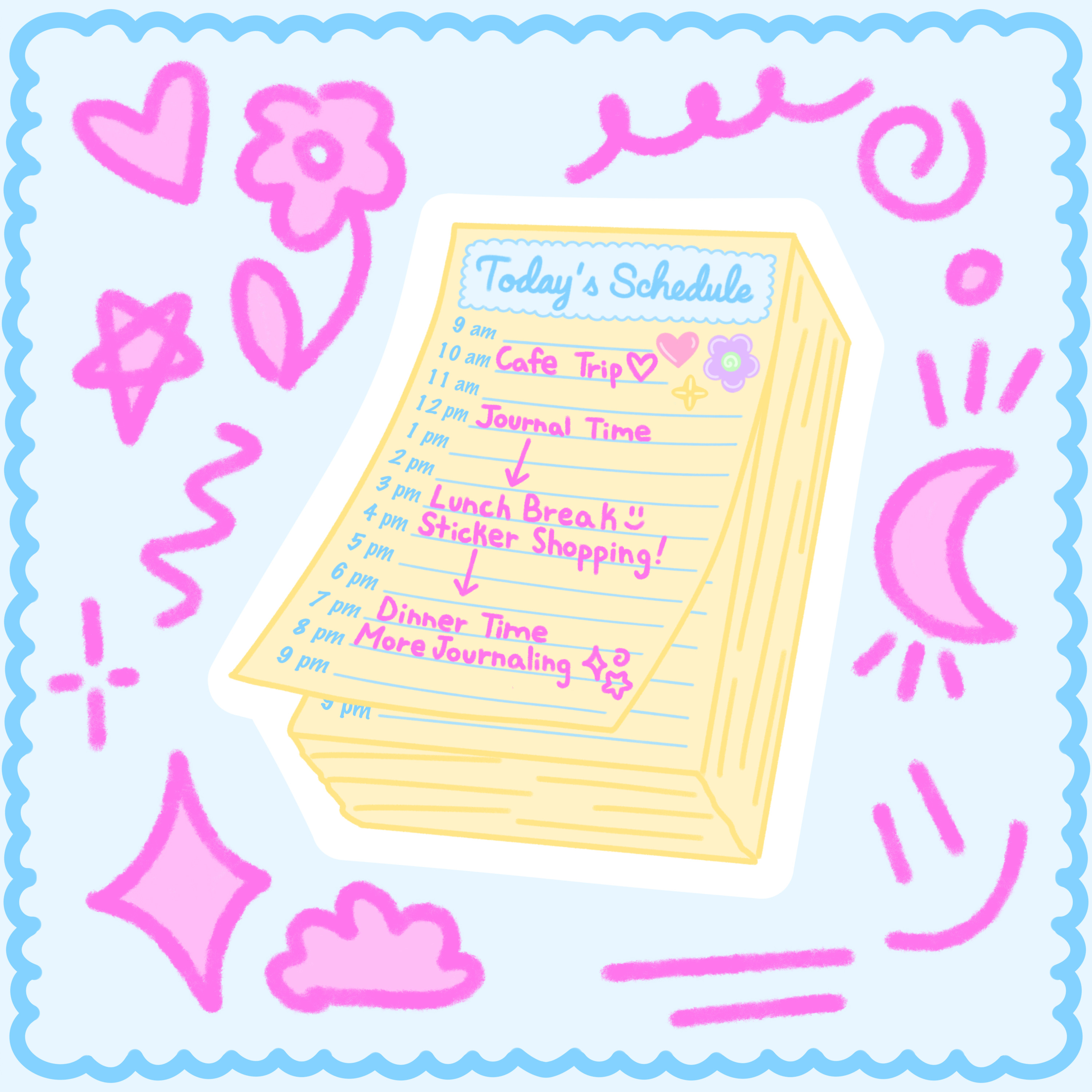 Journal Time Sticker