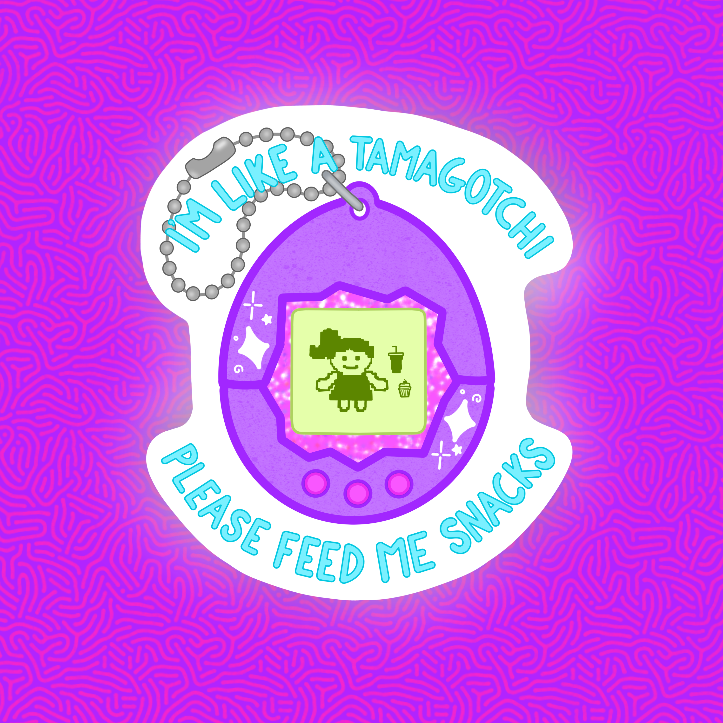 Feed Me Snacks Sticker