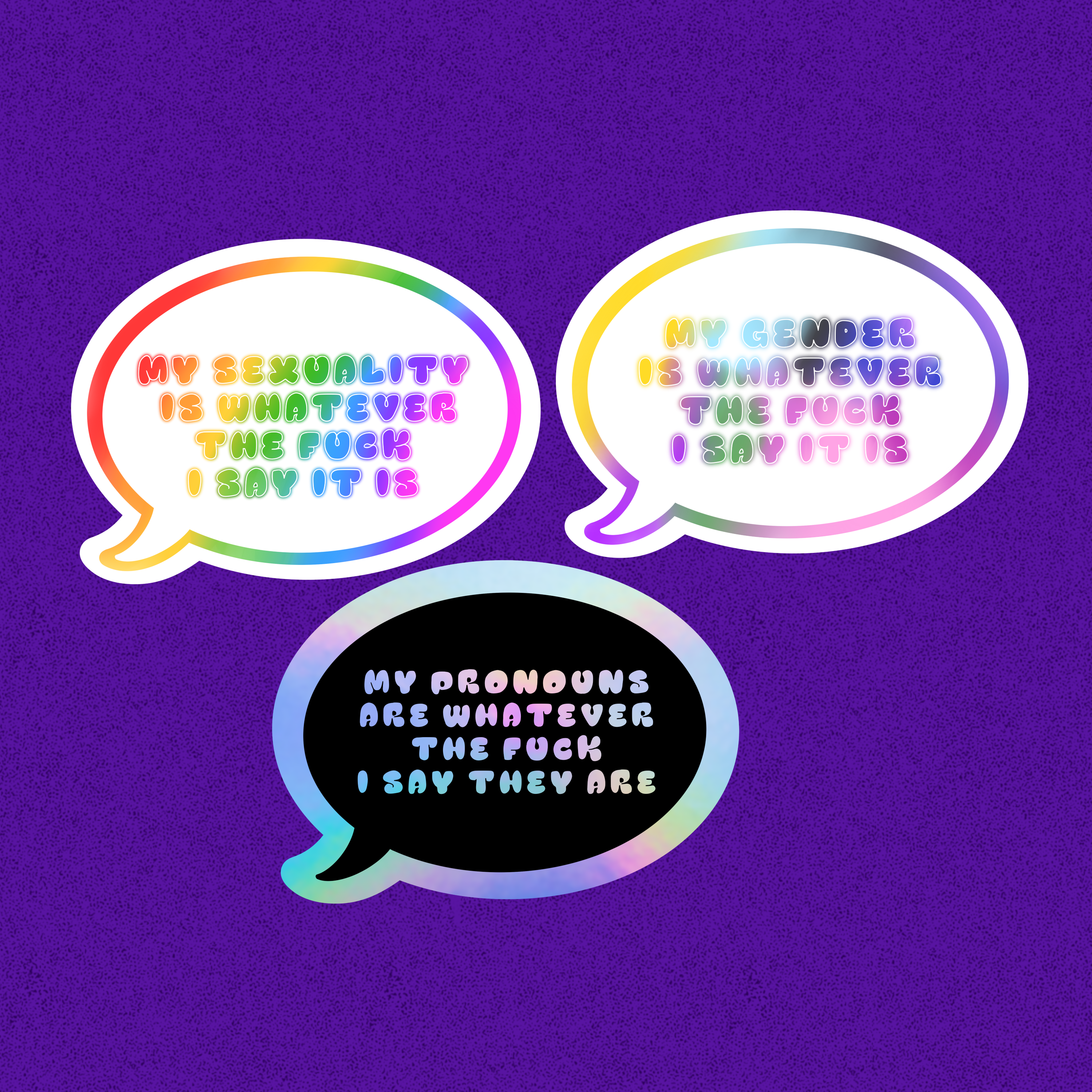 Identity Stickers - Sexuality, Pronouns, Gender