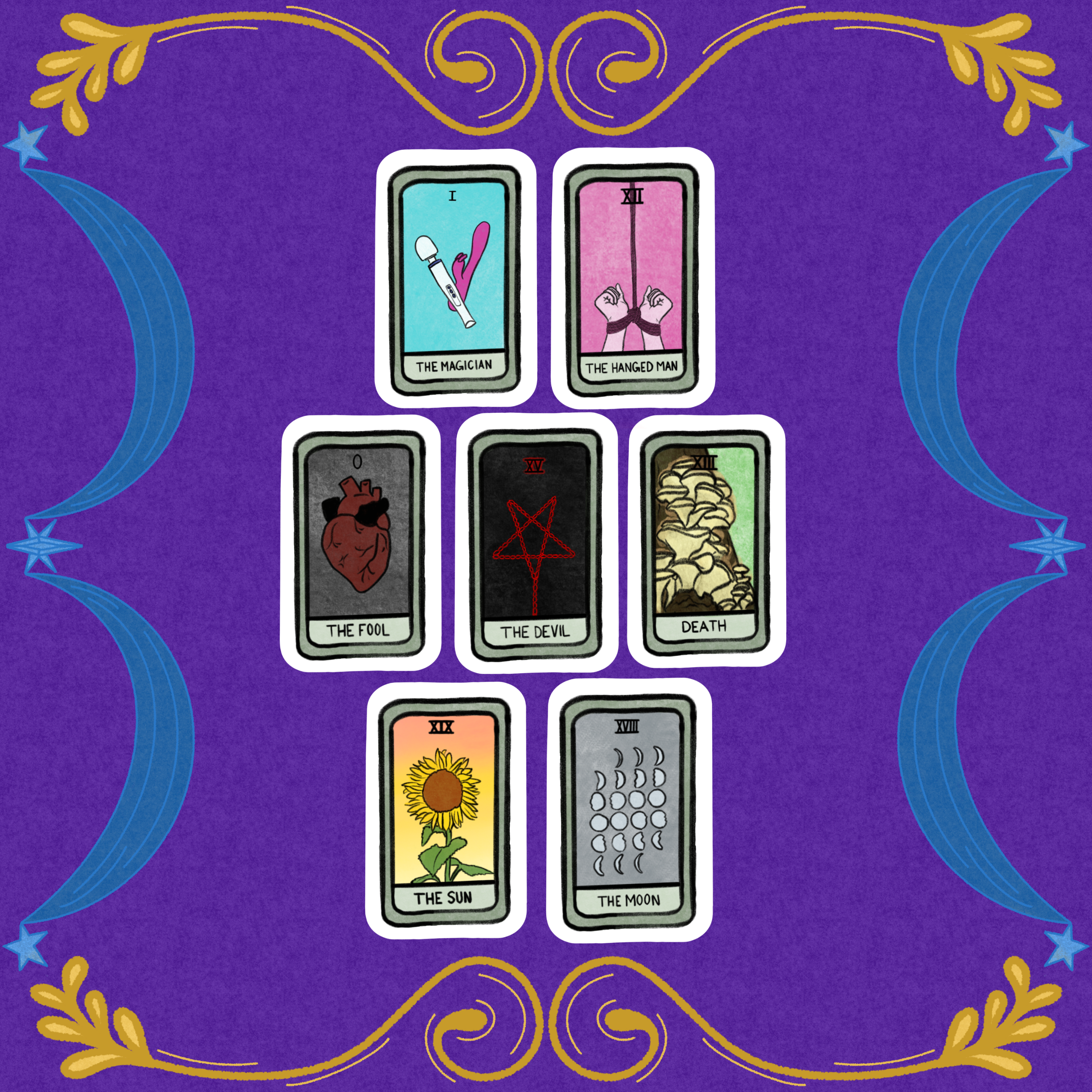 Major Arcana Tarot Card Stickers
