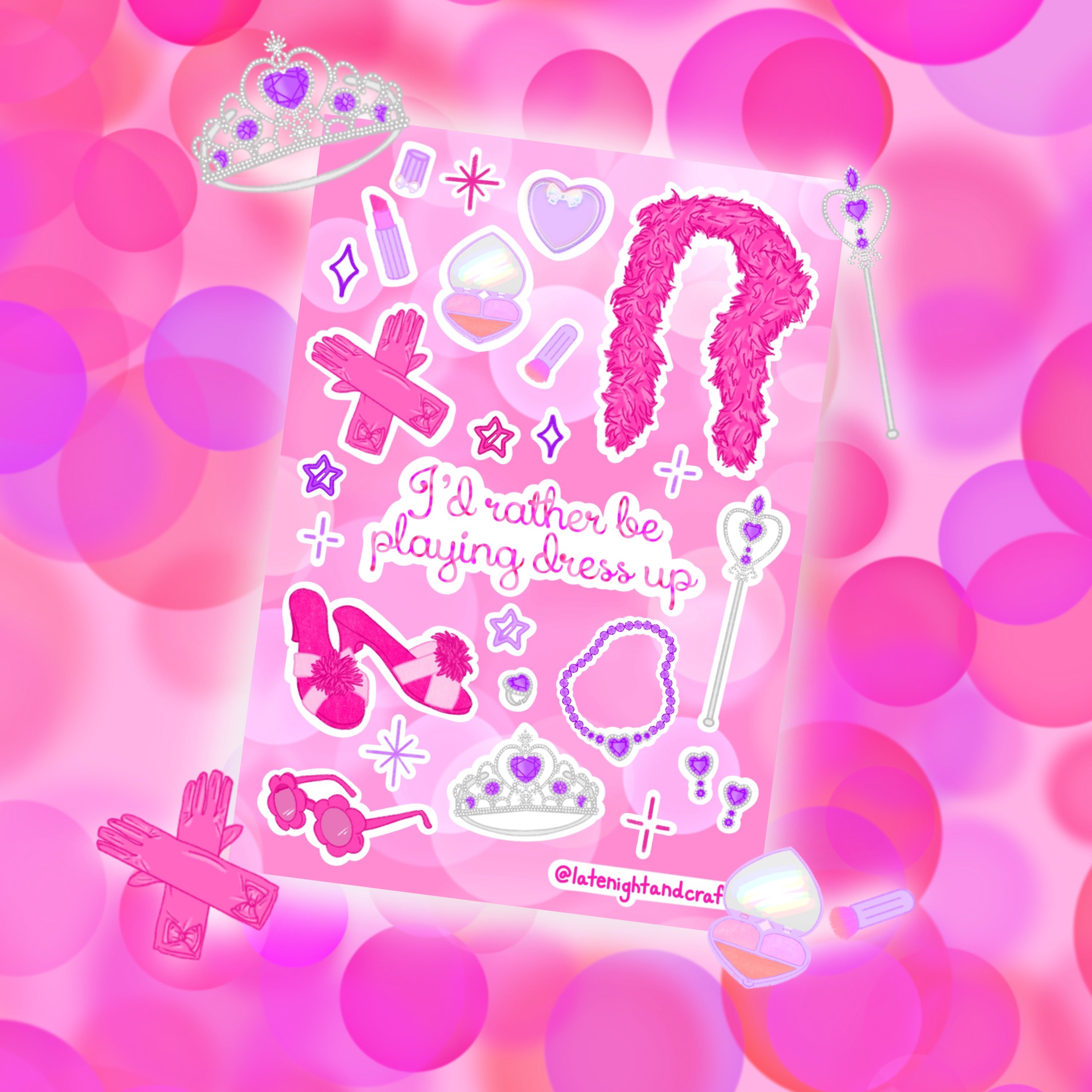 I’d Rather Be Playing Dress Up Sticker Sheet