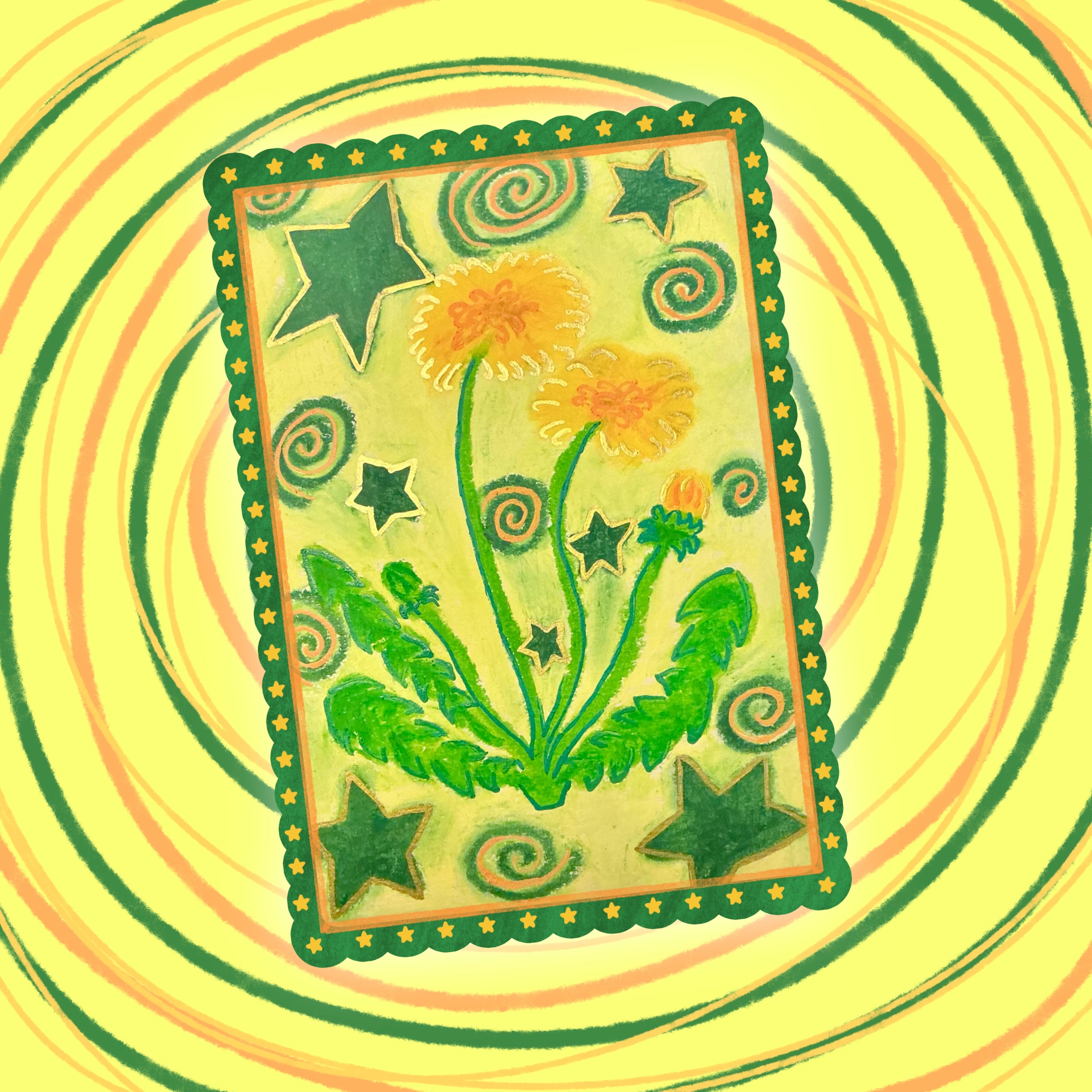 Golden Dandelion - Art Print