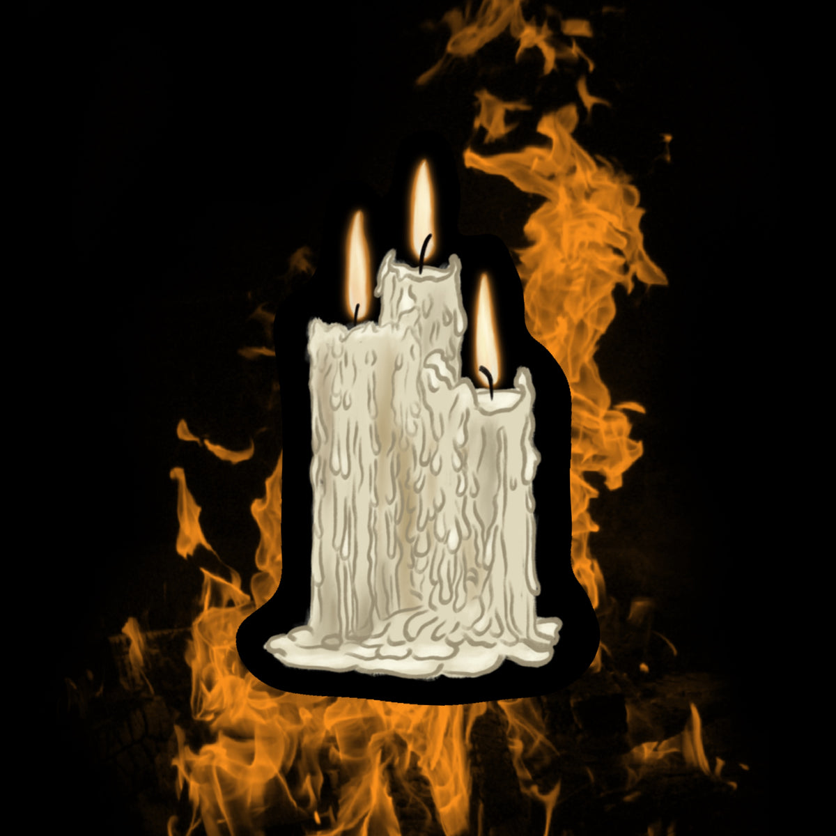Candle Trio Sticker