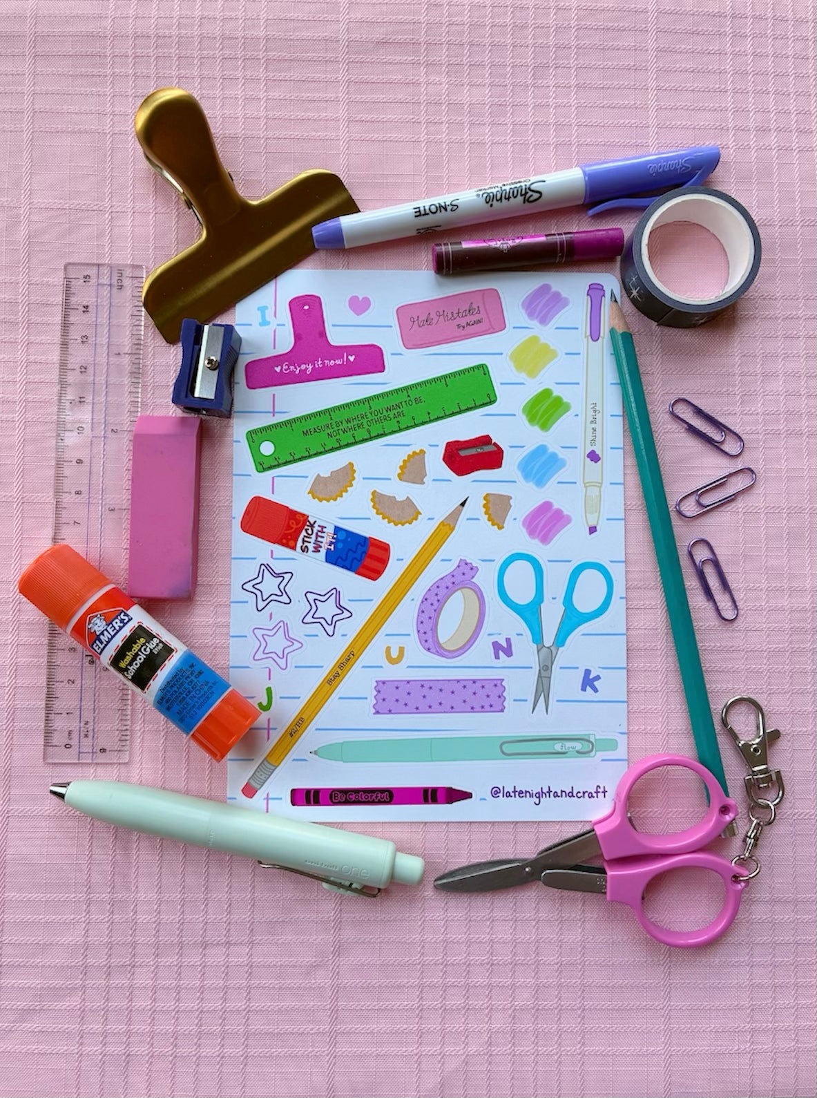 Supportive Stationery Sticker Sheet